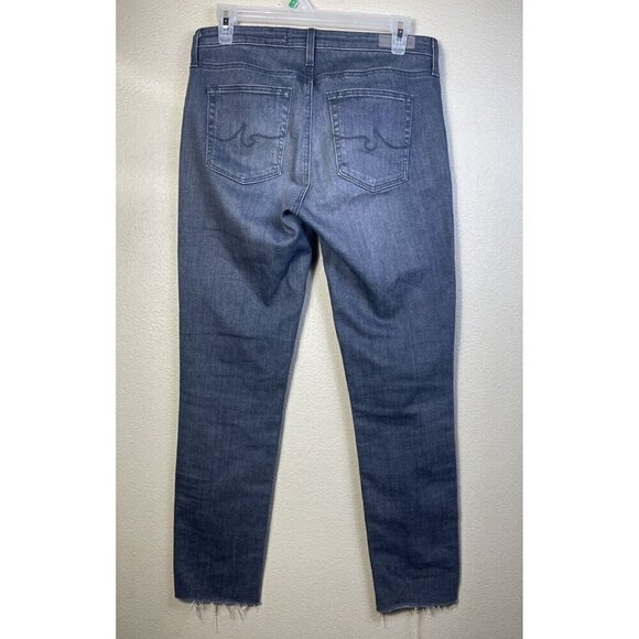 AG Adriano Goldschmeid Jeans Women's 28R The Prima Ankle Black Skinny Raw Hem - Picture 2 of 11